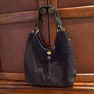 Nanette Lenore Santa Ana Black Leather Shoulder Bag